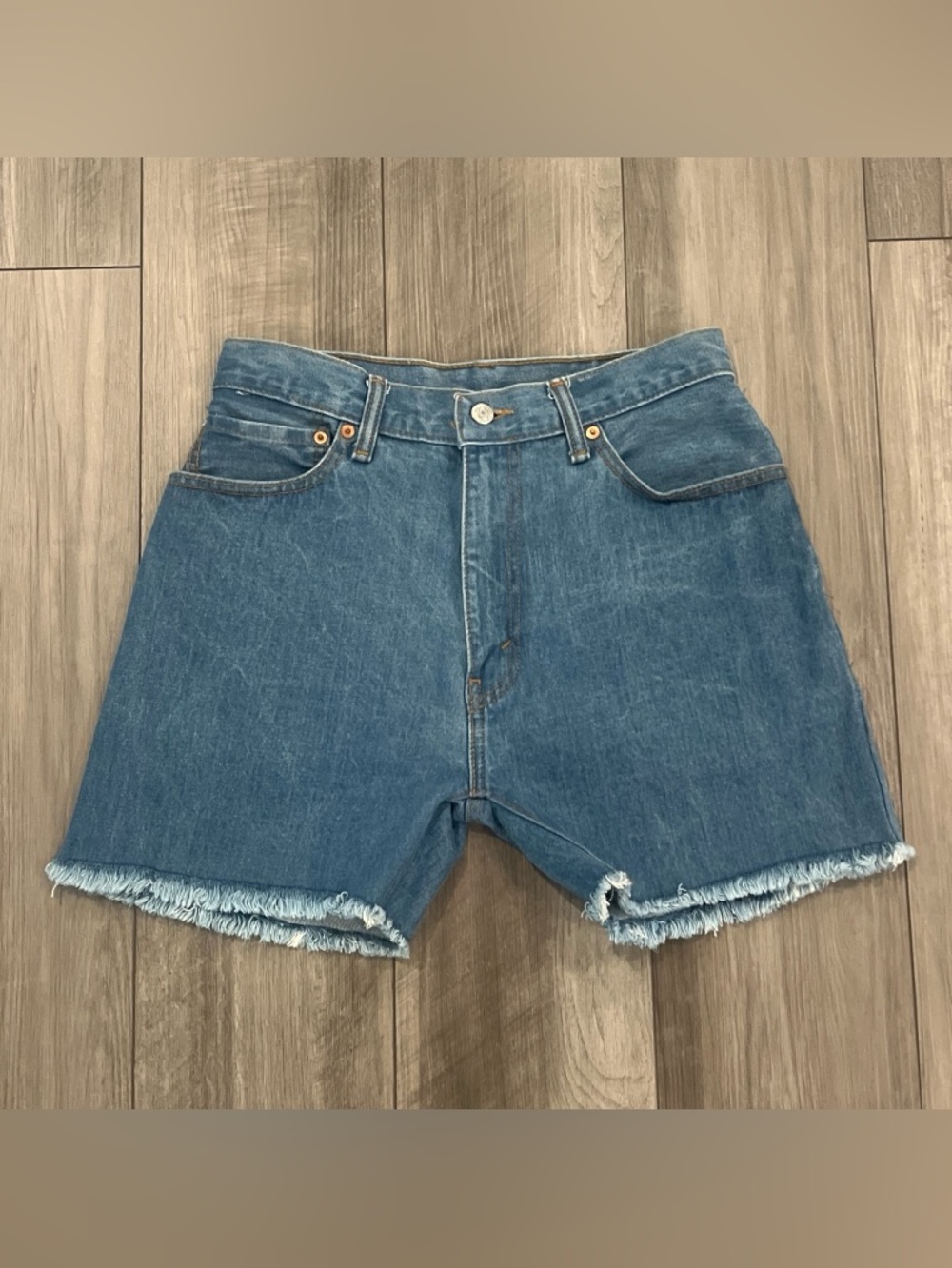 Urban Outfitters X Levi’s High-Waist Blue Denim Cutoff Shorts - Classic Style